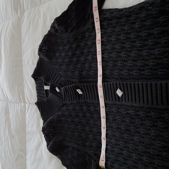 IISLI Crochet Cardigan With Swarovski Buttons - Picture 9 of 10